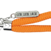 Schlaufen-Schlüsselanhänger "Lebe, Liebe, Lache" Orange