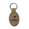 Schlüsselanhänger "I love Fussball" - Oval *