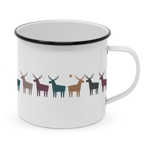 ppd Metall-Tasse "Pure Deers" in Emaille-Optik