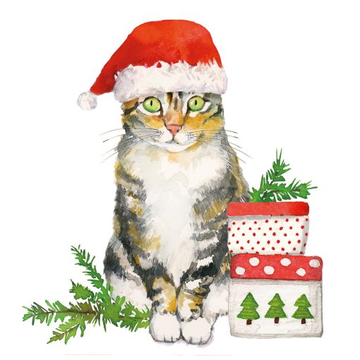 ppd Servietten "Christmas Kitty"