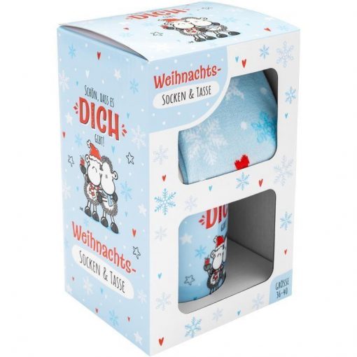 Sheepworld Tasse-Socken-Set "Dich"