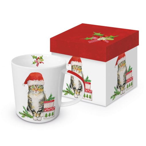 ppd Tasse "Christmas Kitty" in Geschenkbox