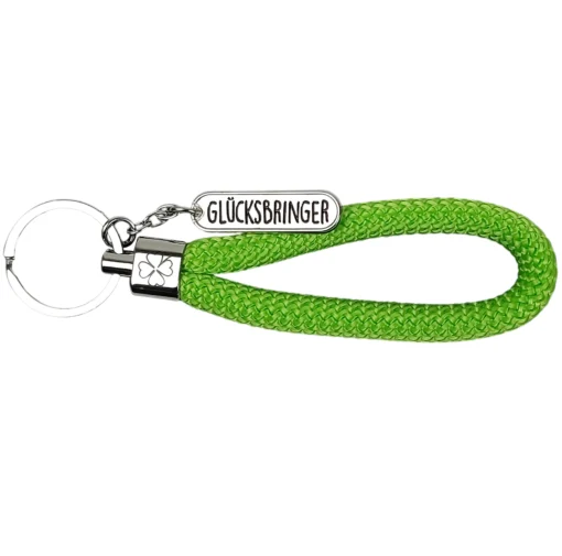 Schlaufen-Schlüsselanhänger "Glücksbringer" Hellgrün