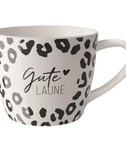 Maxi-Becher "Gute Laune" (Salt & Pepper) - Geschenk für Dich