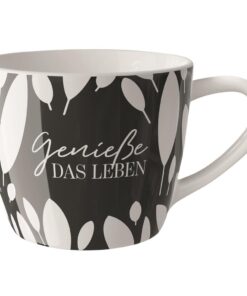 Maxi-Becher "Genieße" (Salt & Pepper) - Geschenk für Dich