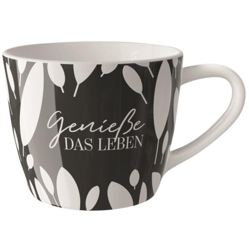 Maxi-Becher "Genieße" (Salt & Pepper) - Geschenk für Dich