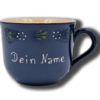 Handgemachte Jumbo-Tasse mit Wunschnamen/Wunschtext
