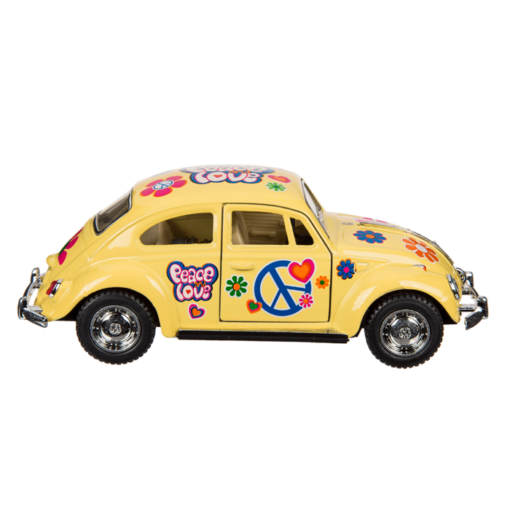 Modellauto "VW Käfer Peace & Love" mit Rückziehmotor