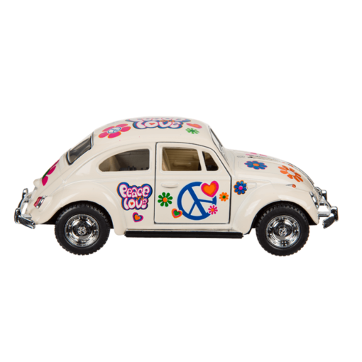 Modellauto "VW Käfer Peace & Love" mit Rückziehmotor