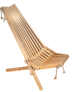 ECOCHAIR Liegestuhl aus Birke - Hellbraun - geölt