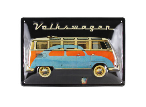 VW Blechschild - Bulli & Käfer, Front