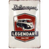 VW Blechschild - Legendary, Front