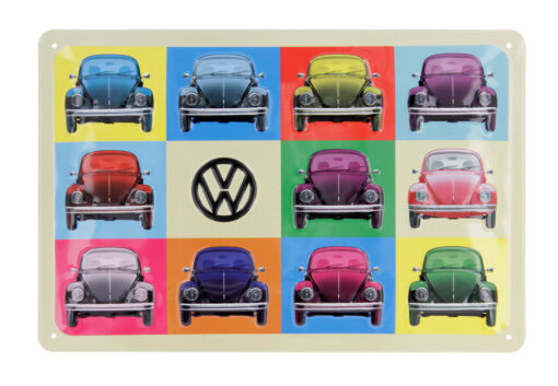 VW Käfer Blechschild - Multicolor, Front