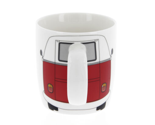 VW T1 Bulli Kaffeetasse, in rot, Back