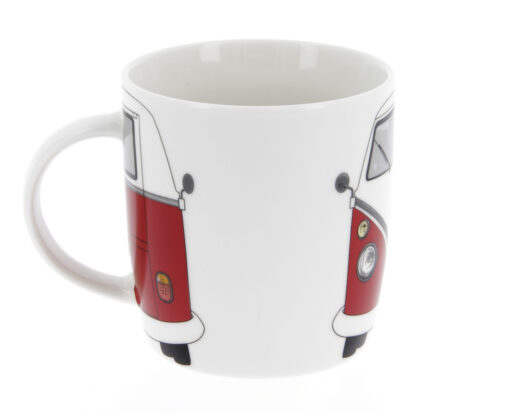 VW T1 Bulli Kaffeetasse, in rot, right side