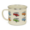 VW T1 Bus Emaille Tasse - Bulli T1 Parade aus verschiedenen Blickwinkeln