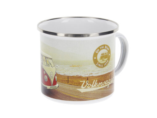 VW T1 Bus Emaille Tasse - Highway 1 aus verschiedenen Blickwinkel