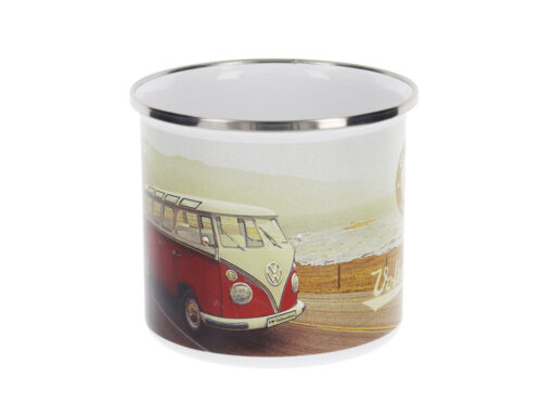 VW T1 Bus Emaille Tasse - Highway 1 aus verschiedenen Blickwinkel