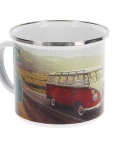 VW T1 Bus Emaille Tasse - Highway 1