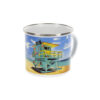 VW T1 Bulli Emaille Tasse - Beachlife