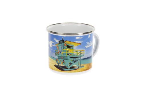 VW T1 Bulli Emaille Tasse - Beachlife