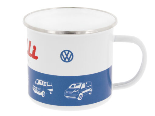 VW T1 Bus Emaille Tasse - Bulli Driver aus verschiedenen Blickwinkeln