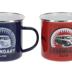 VW T1 Bulli Emaille Tassen - Legendary - 2er-Set, 350ml