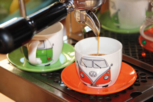 VW T1 Bulli Espresso Tassen - 4er Set, 100ml - Mood Shot