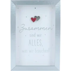 Mini-Bilderrahmen mit Schriftzug "Zusammen"