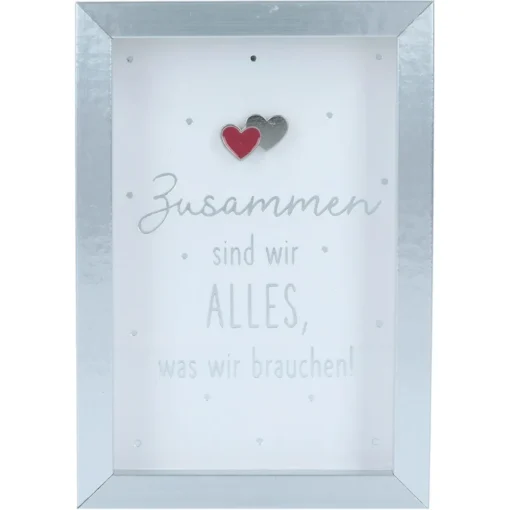 Mini-Bilderrahmen mit Schriftzug "Zusammen"