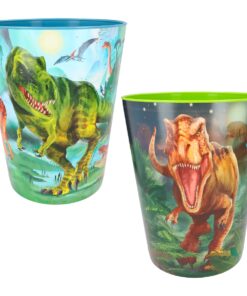 DINO WORLD Mülleimer, Kunststoff in grün oder blau