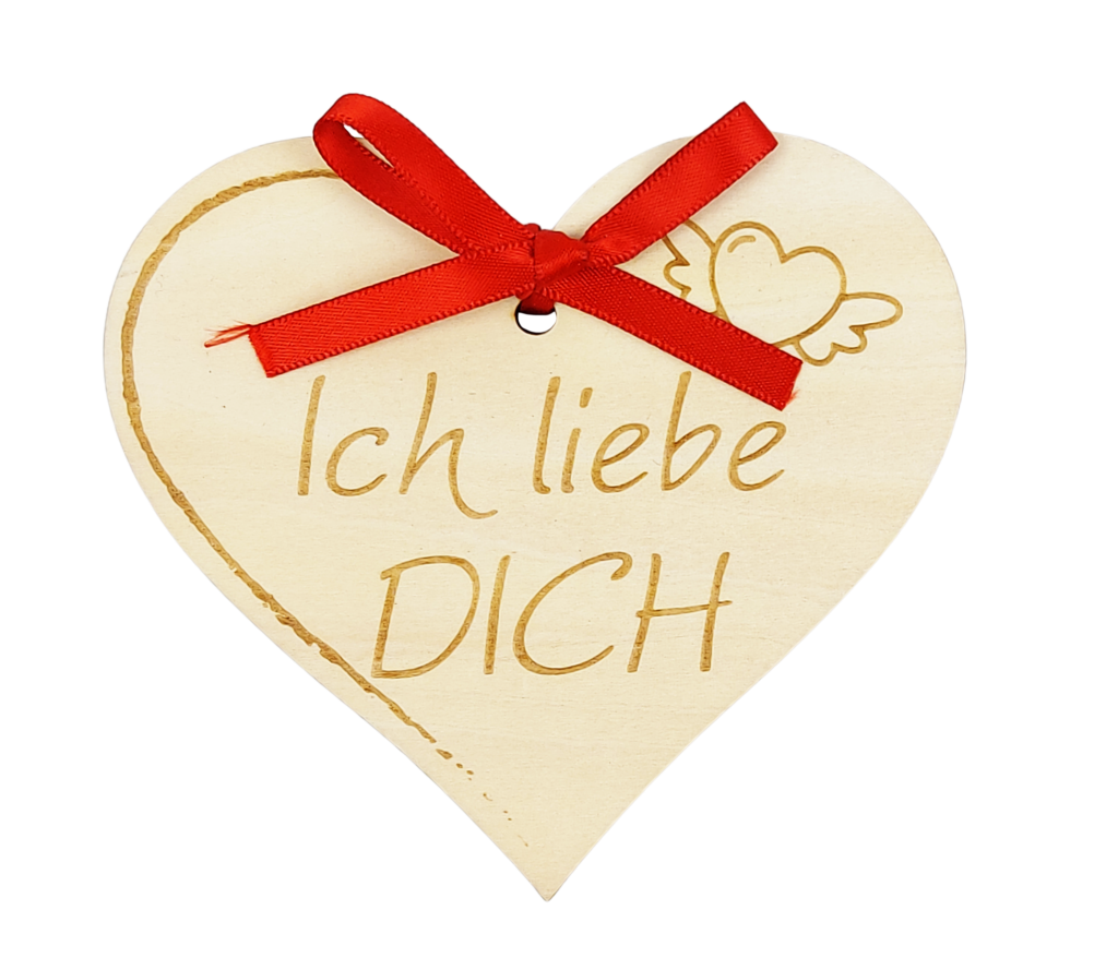 HolzHerz mit Spruch "Ich liebe Dich" Trendori