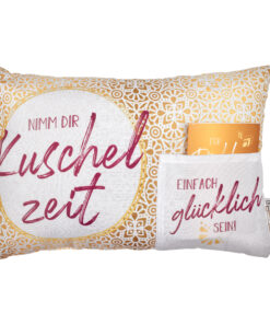 HERGO Sofahelden-Kissen "Nimm Dir Kuschelzeit" mit Karte