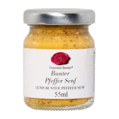 Gourmet Berner® Bunter Pfeffer Senf im 55ml Glas