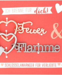 sheepworld Schlüssel-Wort-Anhänger "Feuer & Flamme"