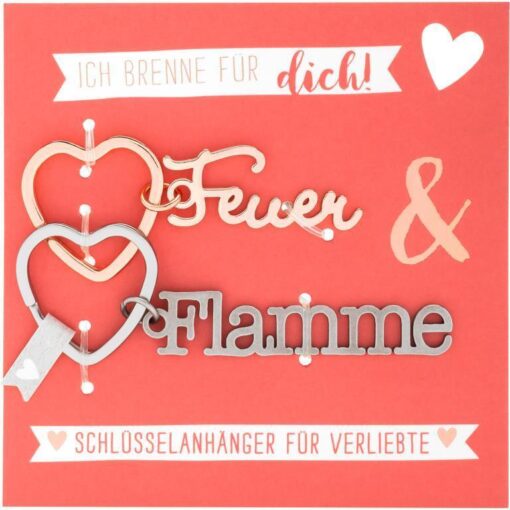 sheepworld Schlüssel-Wort-Anhänger "Feuer & Flamme"