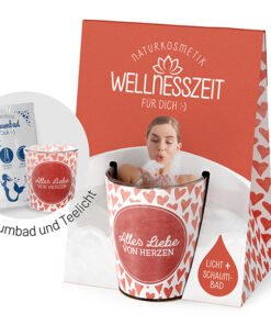 Licht & Schaumbad "Alles Liebe von Herzen" - Wellnesszeit für Dich :-)