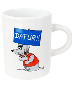 Espressotasse mit Spruch "Dafür" von Uli Stein