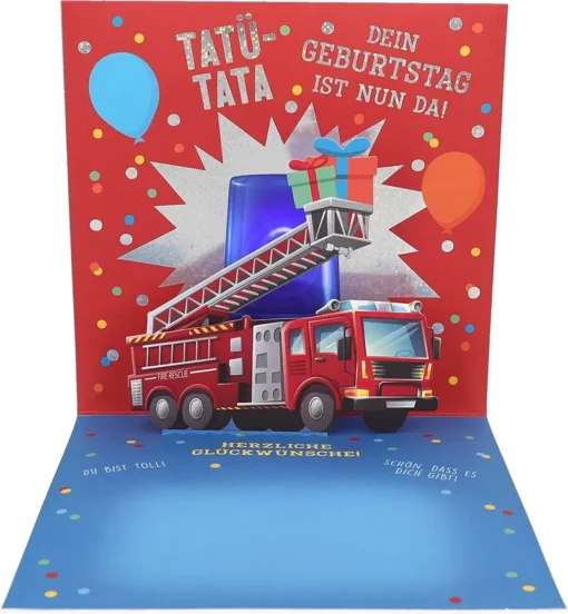 Pop-up Musikkarte "Happy Birthday" mit Licht-Effekt