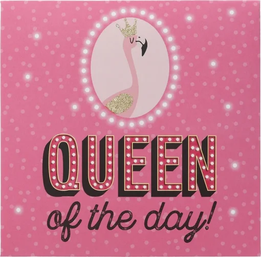 Pop-up-Musikkarte "Queen of the Day" mit Licht-Effekt