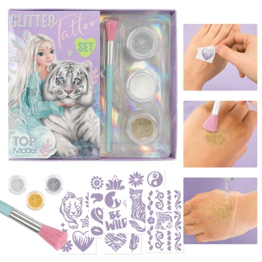 TOPModel Glitzer Tattoo Set FANTASY TIGER