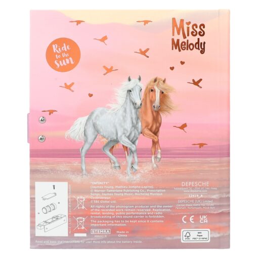 Miss Melody Tagebuch mit Code und Sound, Motiv 2 SUNDOWN