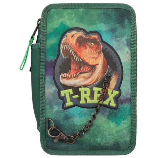 DINO WORLD 3-Fach Federtasche mit Kette