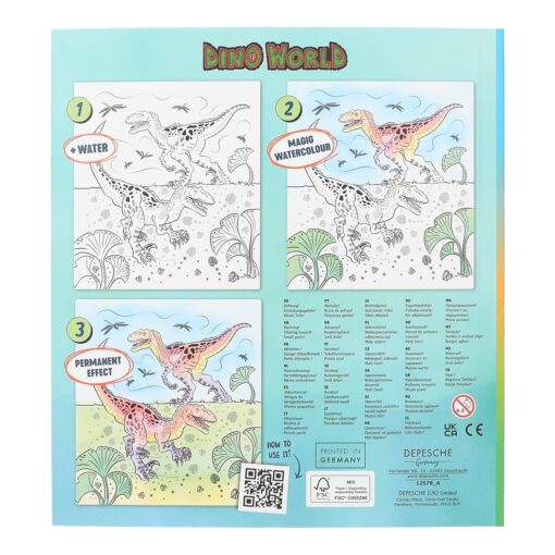 Dino World Watercolour Book