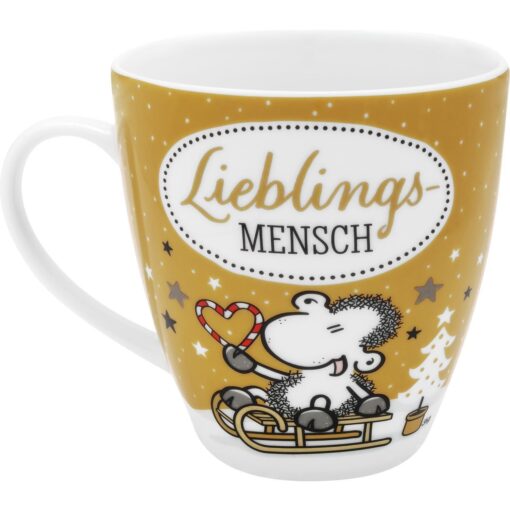 Sheepworld Tasse "Lieblingsmensch" Wintermotiv