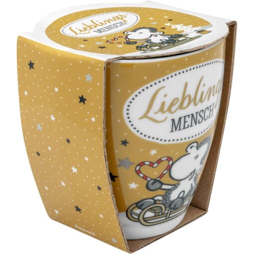 Sheepworld Tasse "Lieblingsmensch" Wintermotiv