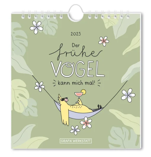 Grafik Werkstatt - Postkarten-Kalender "Frühe Vogel" für 2025