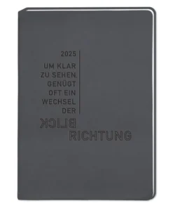 Grafik Werkstatt - Terminplaner "Blickrichtung" für 2025 im Lederlook