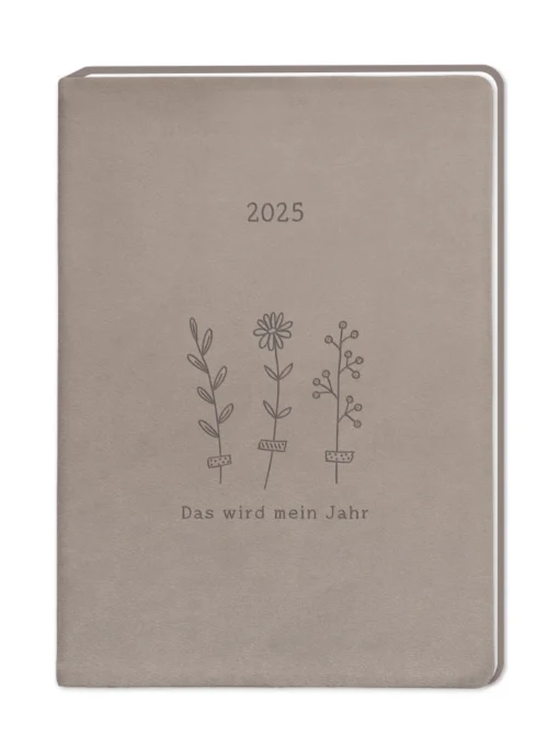 Grafik Werkstatt - Terminplaner "Mein Jahr" für 2025 im Lederlook