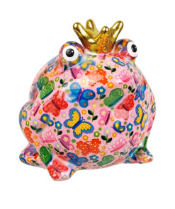 Pomme-Pidou Spardose "Frosch Freddy" Butterfly, Rosa